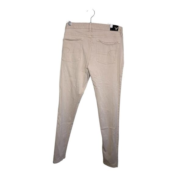 American Eagle Jegging Khaki Jeans Skinny Fit Stretch Tall Size 14 X long - Picture 4 of 7